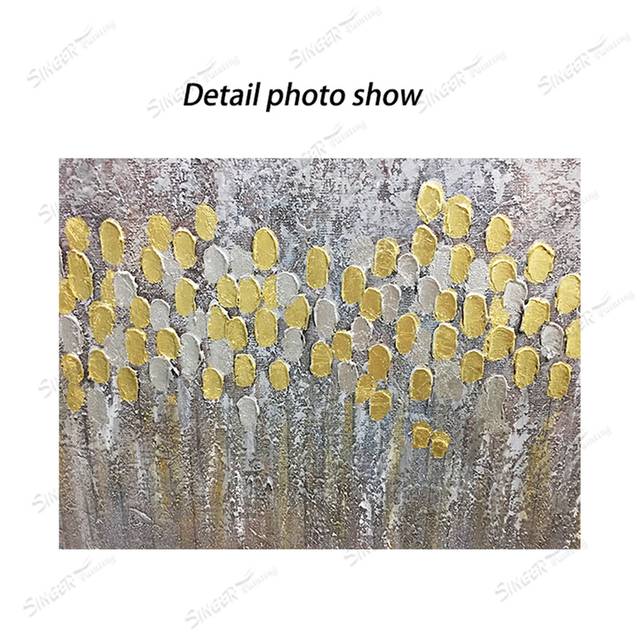 Oversized Original Handmade Leaf Abstract Canvas Artwork for Office XKNE2